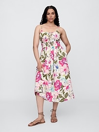 Print Smocked Maxi Dress
