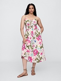 Print Smocked Maxi Dress