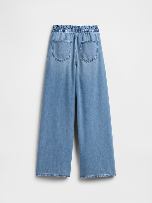 Image number 2 showing, Kids High Rise Pull-On Paperbag Baggy Jeans