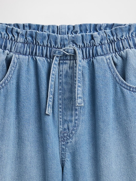 Image number 3 showing, Kids High Rise Pull-On Paperbag Baggy Jeans