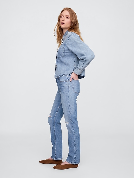 Image number 3 showing, High Rise Destructed '90s Original Straight Jeans