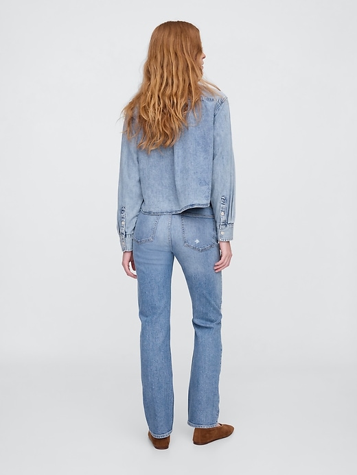 Image number 4 showing, High Rise Destructed '90s Original Straight Jeans