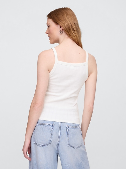 Image number 2 showing, Ribbed Squareneck Tank Top