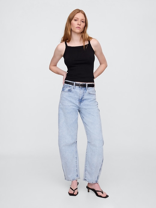 Image number 3 showing, Ribbed Squareneck Tank Top
