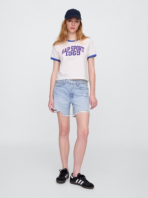 Image number 3 showing, Shrunken Graphic Ringer T-Shirt