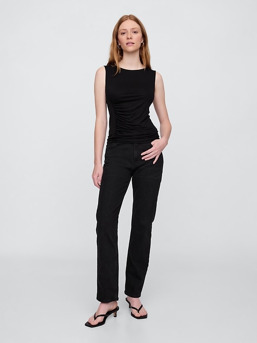 Image number 3 showing, Luxe Ribbed Ruched Tank Top