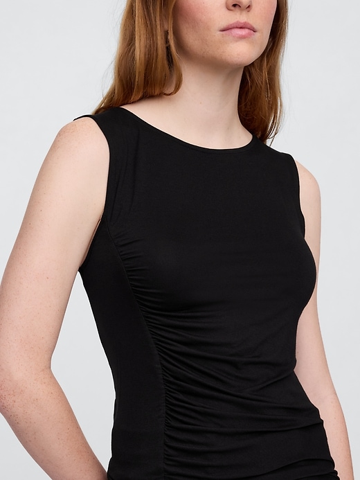 Image number 4 showing, Luxe Ribbed Ruched Tank Top