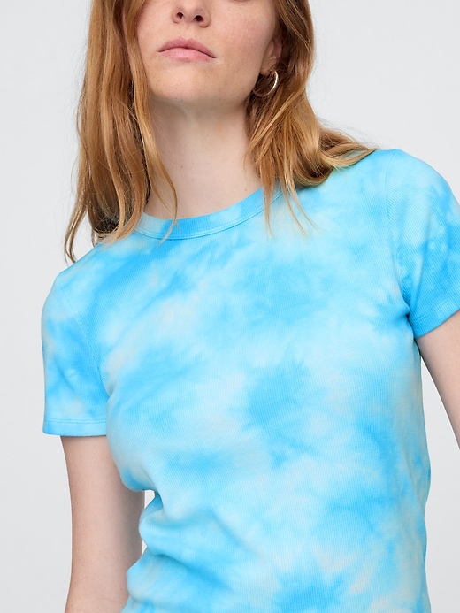 Image number 4 showing, Ribbed Tie-Dye Crewneck T-Shirt