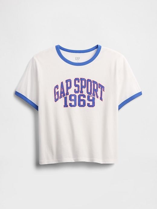 Image number 5 showing, Shrunken Graphic Ringer T-Shirt