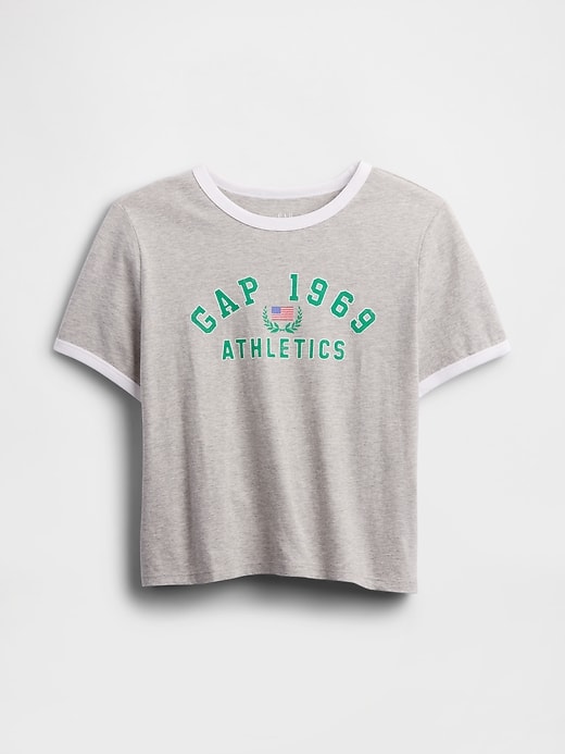 Image number 5 showing, Shrunken Graphic Ringer T-Shirt