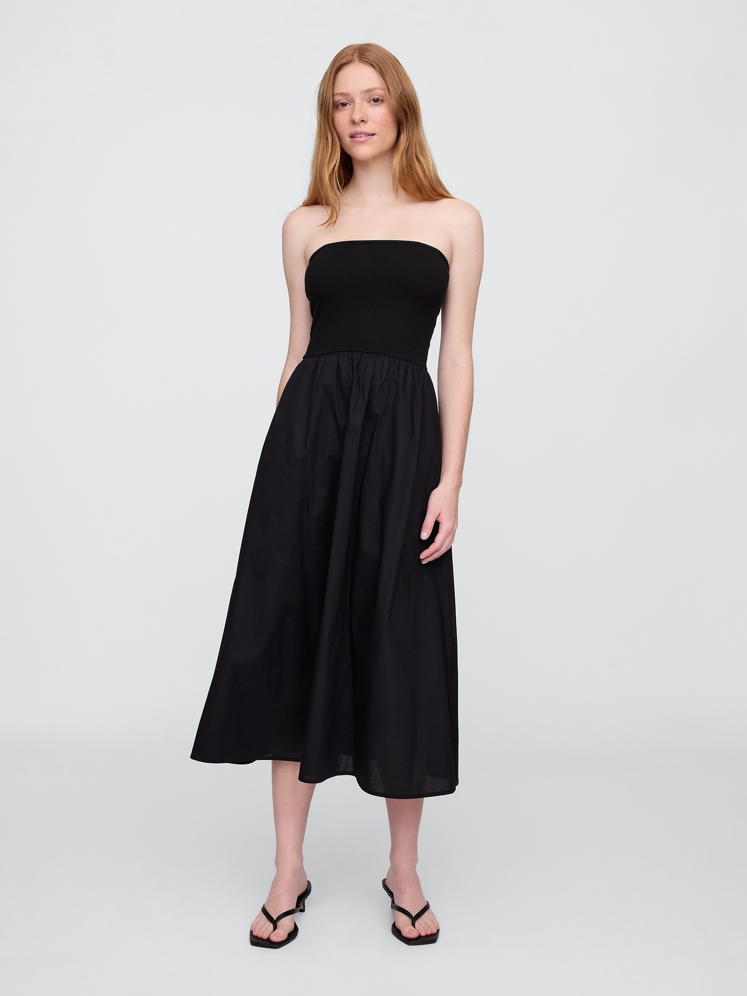 Poplin Midi Dress