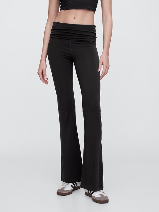 Image number 3 showing, Foldover Flare Leggings