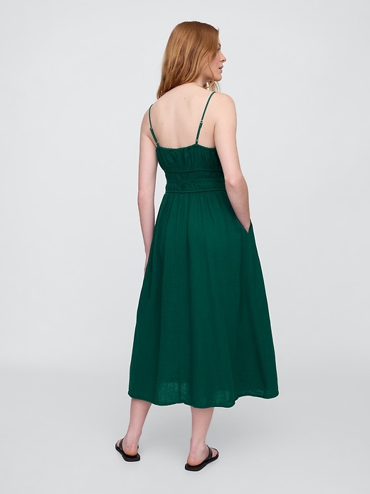 Image number 2 showing, Gauze Tie-Front Maxi Dress