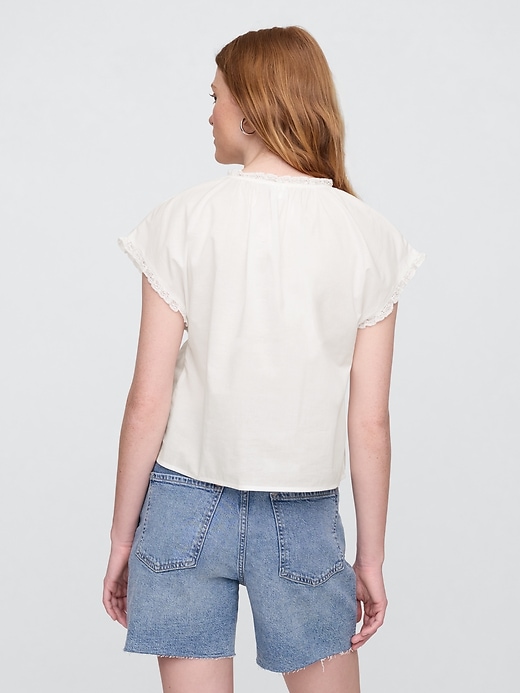 Image number 2 showing, Lace Ruffle Top