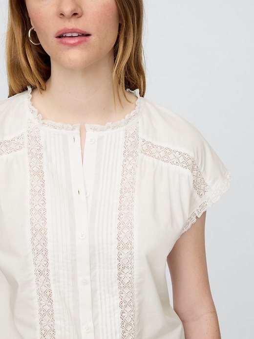 Image number 4 showing, Lace Ruffle Top
