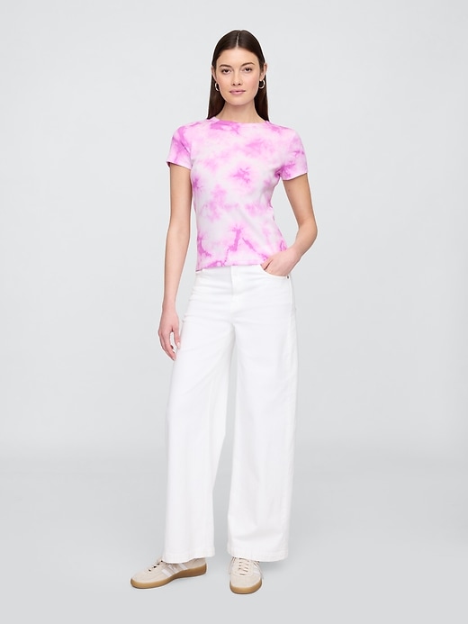 Image number 3 showing, Ribbed Tie-Dye Crewneck T-Shirt