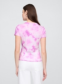 Ribbed Tie-Dye Crewneck T-Shirt