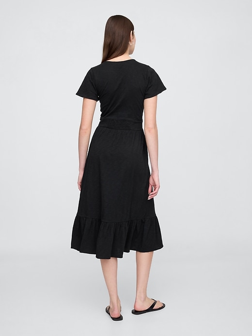 Image number 2 showing, Flutter Sleeve V-Neck Midi Dress