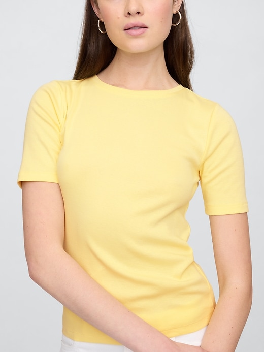 Image number 4 showing, Favorite Ribbed Crewneck T-Shirt
