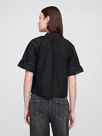 Splitneck Tie-Front Top
