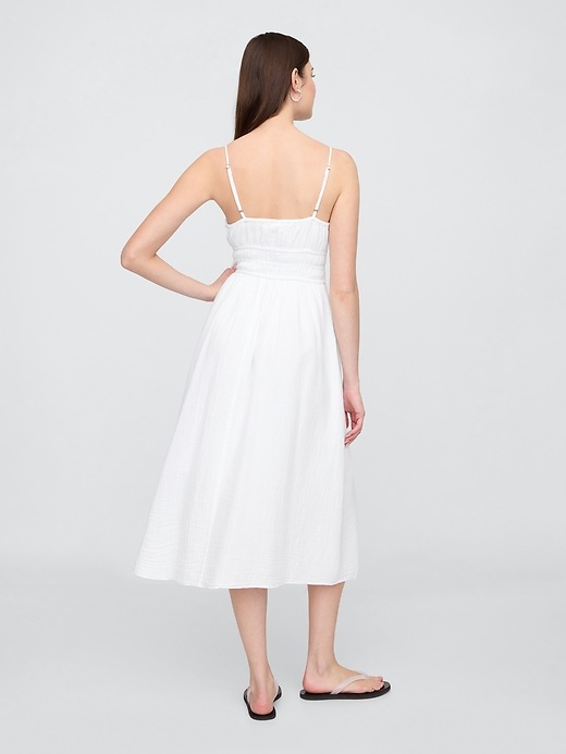 Gauze Tie-Front Maxi Dress