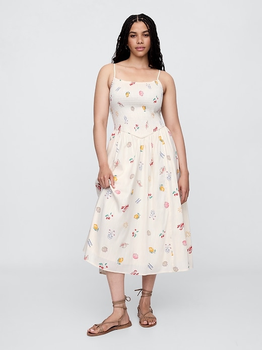 Image number 4 showing, Smocked Dip-Waist Midi Dress
