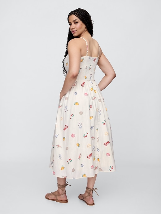 Image number 5 showing, Smocked Dip-Waist Midi Dress