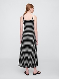 Ribbed Squareneck Midi Dress