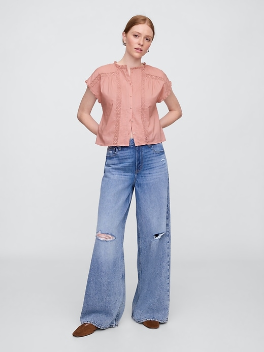 Image number 3 showing, Lace Ruffle Top