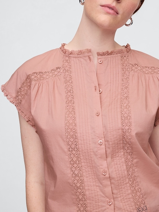 Image number 4 showing, Lace Ruffle Top