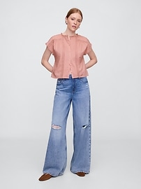 Lace Ruffle Top