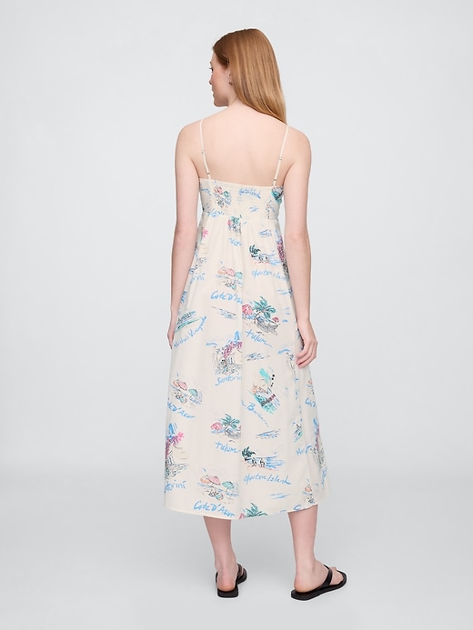 Image number 2 showing, Poplin Squareneck Maxi Dress