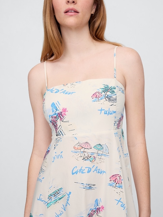 Image number 3 showing, Poplin Squareneck Maxi Dress