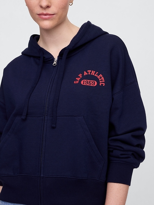 Image number 4 showing, Oversized Gap Graphic Zip Hoodie