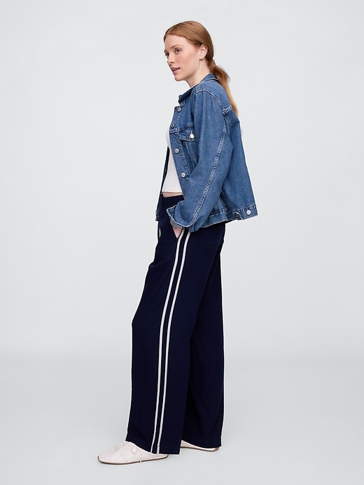 Image number 3 showing, Mid Rise Linen-Blend Wide-Leg Pants