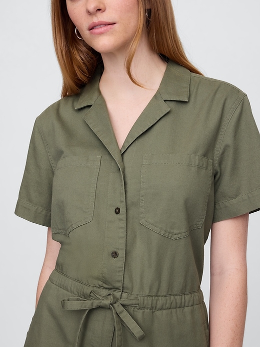Image number 3 showing, Relaxed Twill Utility Romper
