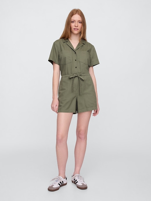 Image number 1 showing, Relaxed Twill Utility Romper