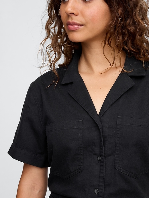 Image number 3 showing, Relaxed Twill Utility Romper