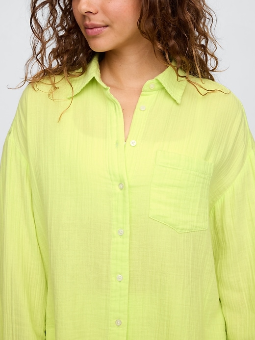 Image number 4 showing, Gauze Big Shirt