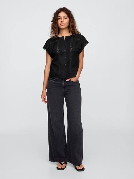 Image number 3 showing, Lace Ruffle Top