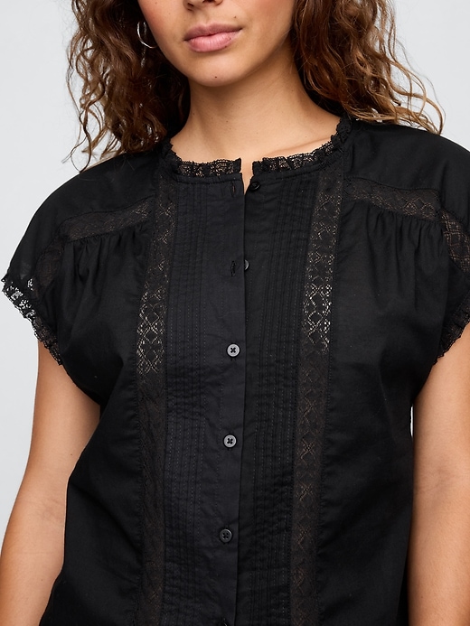 Image number 4 showing, Lace Ruffle Top