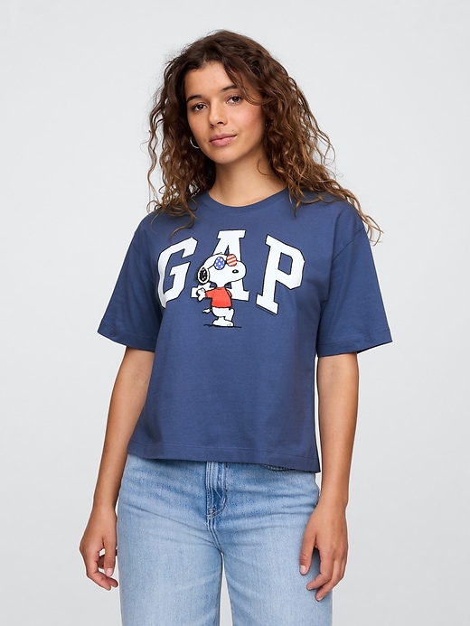 Image number 1 showing, Peanuts Oversized Gap Logo T-Shirt