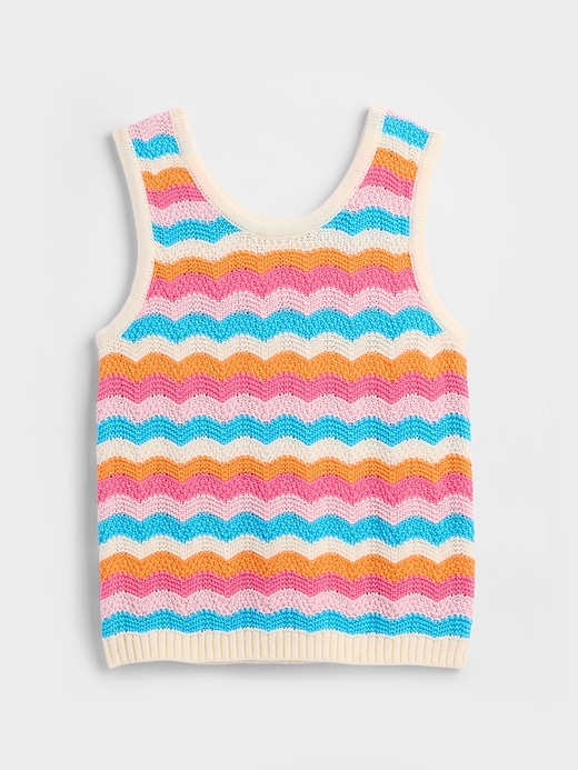 Image number 1 showing, Kids Crochet Sweater Tank Top