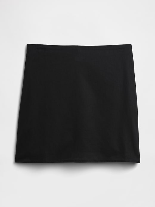 Image number 5 showing, Linen-Blend Pull-On Mini Skirt