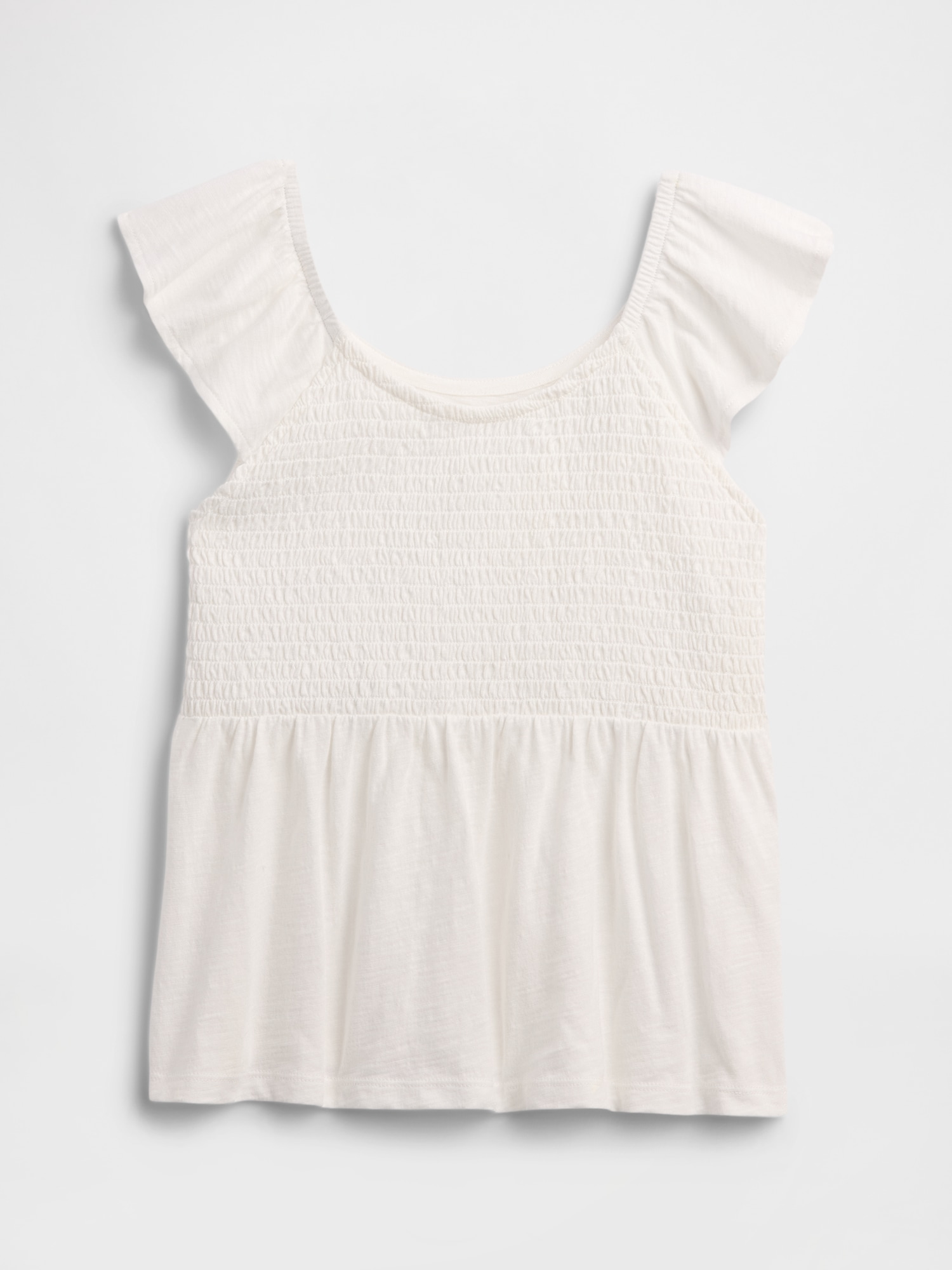 ForeverSoft Smocked Top - White