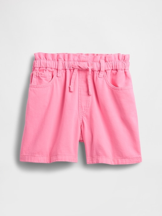 Image number 1 showing, Kids High Rise Relaxed Pull-On Denim Shorts