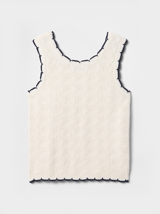 Image number 1 showing, Kids Crochet Sweater Tank Top