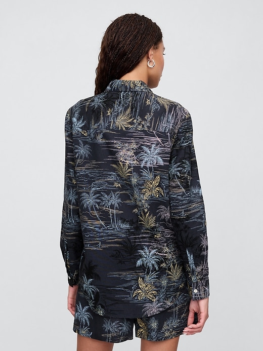 Image number 2 showing, Linen-Blend Easy Shirt