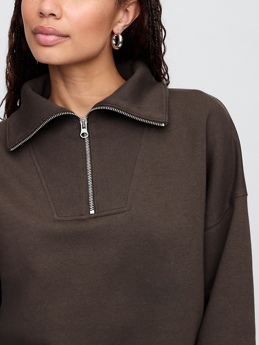 Image number 4 showing, Oversized Quarter-Zip Sweatshirt