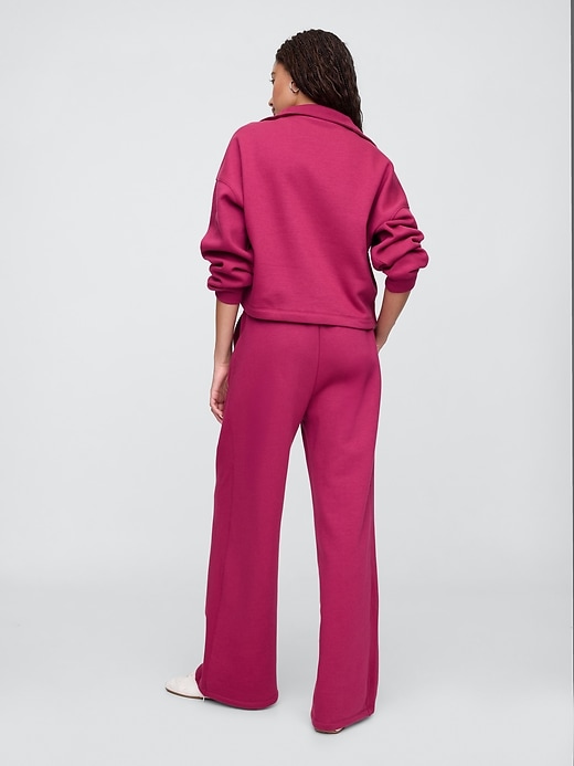 Image number 2 showing, Fleece Rib-Seam Wide-Leg Pants